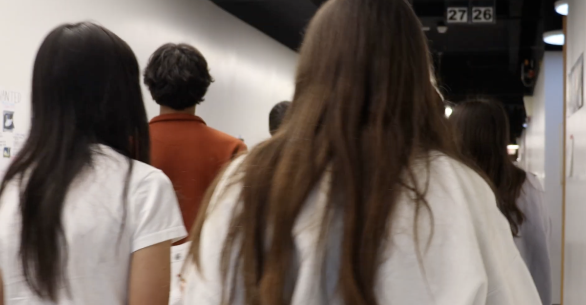 Students walk to course selection with the counselors. The course selection process started last week. Photo courtesy of Katerina Wietfeldt.